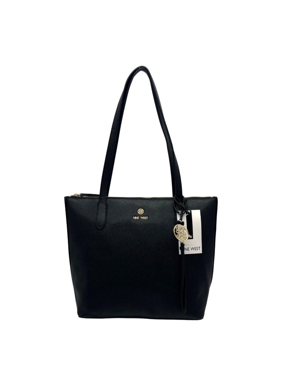 Nine West Black Faux Leather Convertible Shoulder Bag